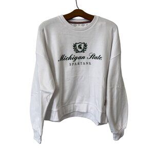 Royce Apparel Pressbox Michigan State Spartans Pullover Sweatshirt Women S NEW